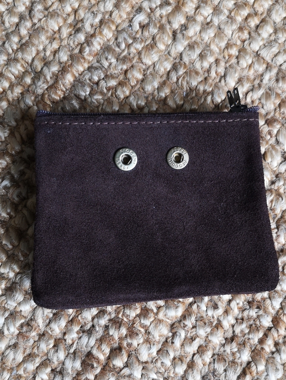 Suede multi-compartment wallet